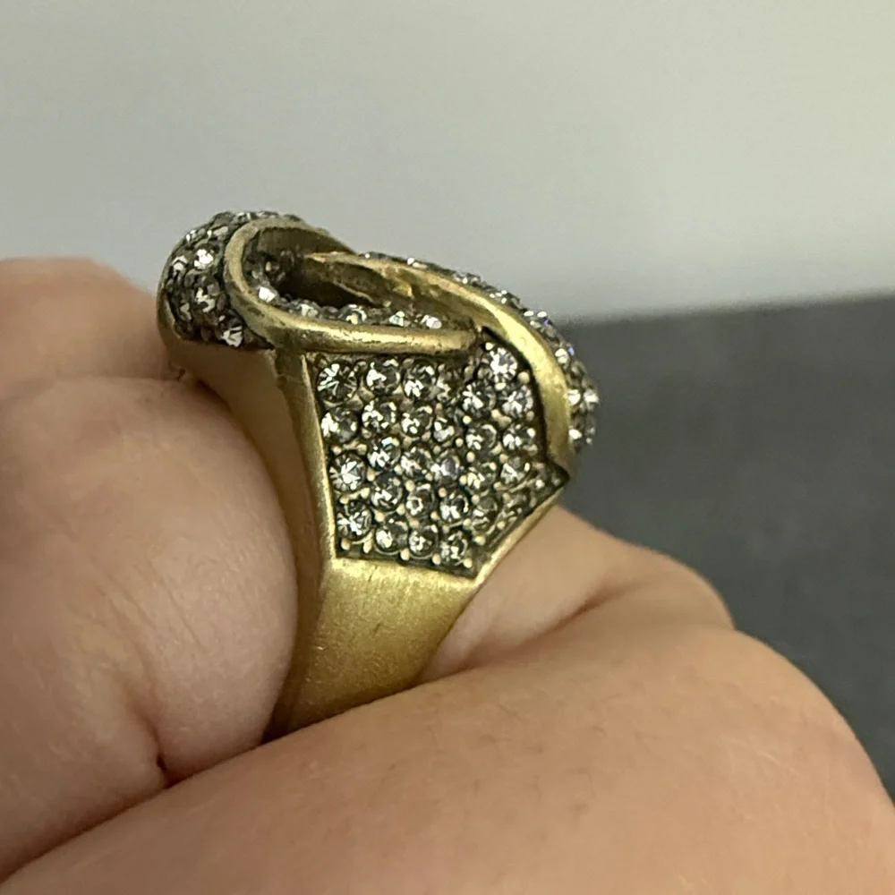Preloved Heidi Daus Firget me Knot gold tone ring - Picture 3 of 7